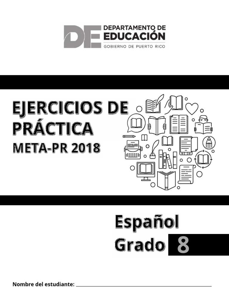 Ejercicio de Practica de Las Pruebas Meta 2018 Espanol 8 | PDF ...
