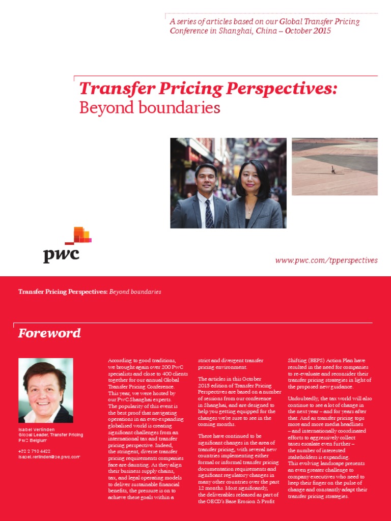 PWC Transfer Pricing Beyond Bountries | PDF