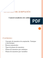 MUESTREO DE ACEPTACIÓN Control Estadistico de Calidad PDF