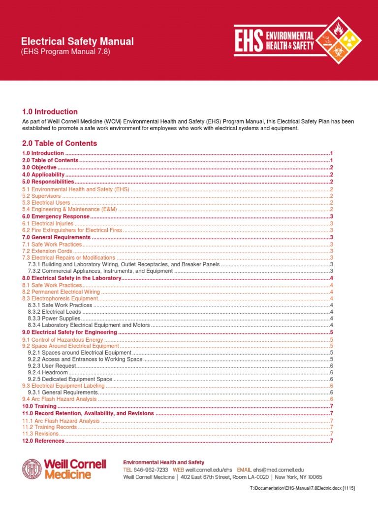 Electrical Safety Manual Download Free PDF Personal Protective