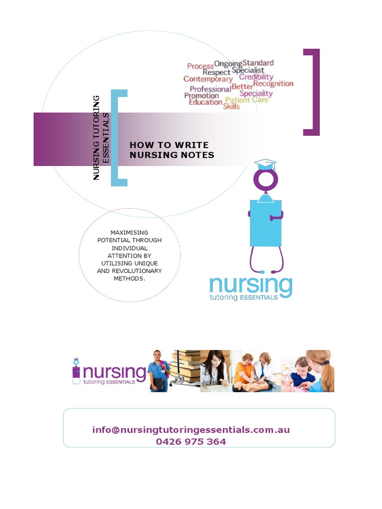 NTE How To Write Good Nursing Notes.v2 | PDF | Nursing | Patient