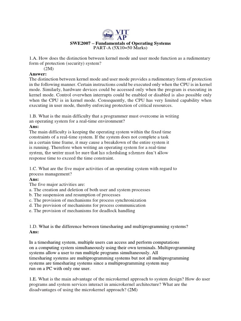 Understanding the Fundamentals of Operating Systems through Key ...