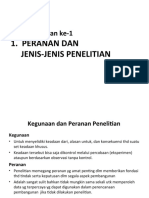 METIL PB Ke-1 Peranan &amp Jenis Penelitian