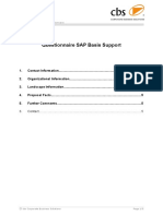 Questionnaire SAP Support