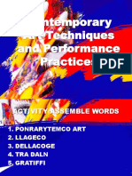 Contemporary Arts Techniques and Performances