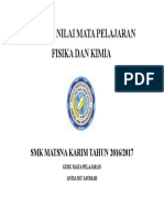 Daftar Nilai Mata Pelajaran