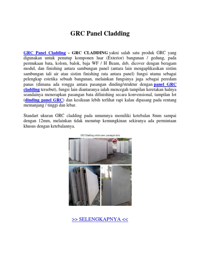 GRC Panel Cladding | PDF