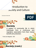 Introduction to Society and Culture