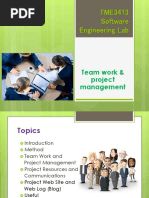 TME3413 Software Engineering Lab: Team Work & Project Management