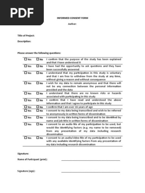 Informed Consent Form