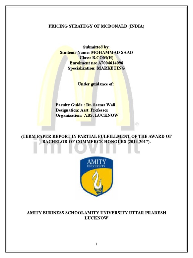 Pricing term paper picture