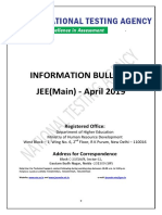 Information Bulletin JEE (Main) - April 2019: Registered Office