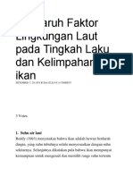 Pengaruh Faktor Lingkungan Laut Pada Tingkah Laku Dan Kelimpahan Ikan