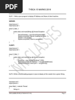 TYBCA VI Slip Solution | PDF | Computer Science | Java Specification ...