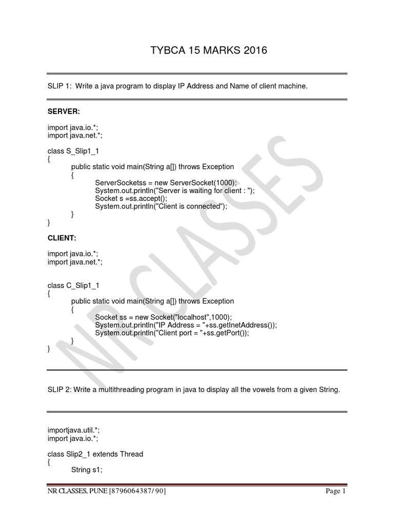TYBCA Java Practical Solutions | PDF | Data Management Software ...