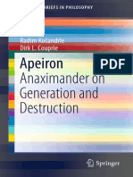 Kočandrle y Couprie Apeiron Anaximander On Generation and Destruction