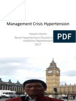 Management of Hypertension Crisis