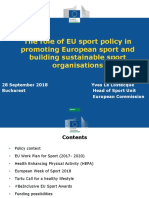 Yves Le Lostecque at SBC2018: The Role of EU Sport Policy in Promoting European Sport and Building Sustainable Sport Organisations
