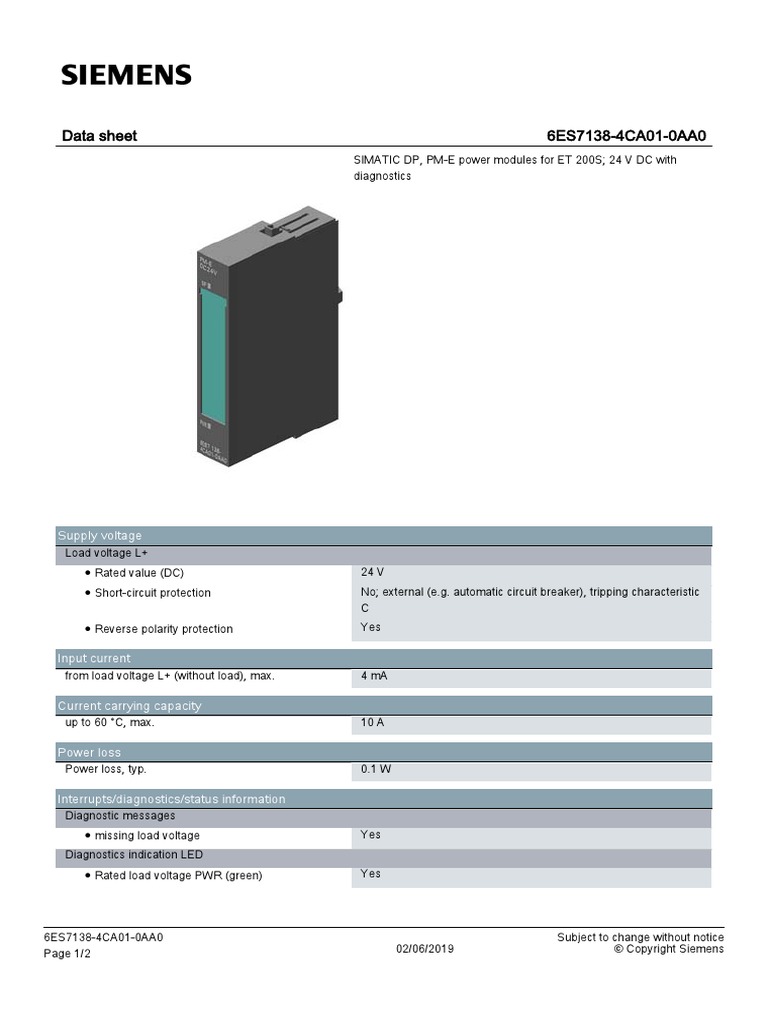 6ES71384CA010AA0 Datasheet en | PDF