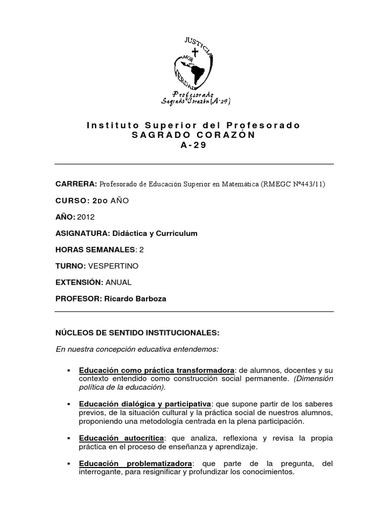 Didactica y Curriculum 2012 PDF | PDF | Plan de estudios | Maestros