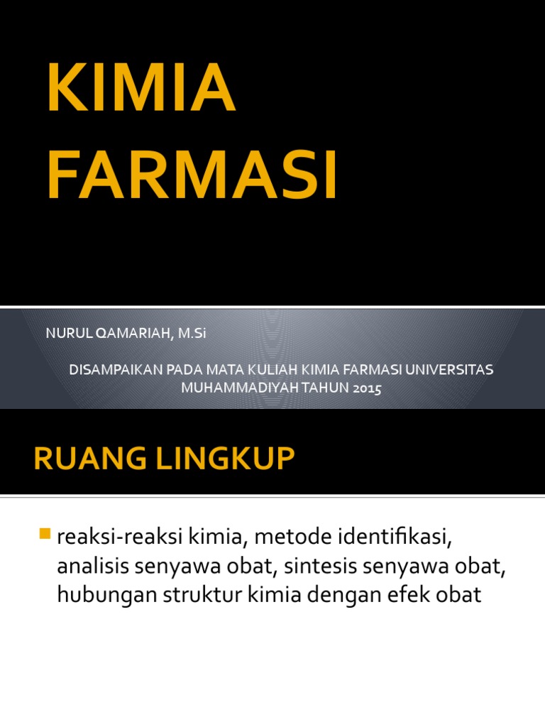 Analisis Kimia dalam Farmasi | PDF