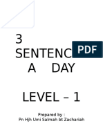 3 Sentences A Week