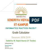Kendriya Vidyalaya Iit-Kanpur: Grade Calculator