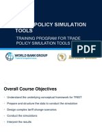Training Program For Trade Policy Simulation Tools