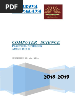 Computer Science Practical File Printed