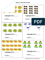 Multiplication: 4 Groups of 2 - 4 X 2 - 3 Groups of 4 - 3 X 4