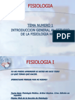 1 Introduccion A La Catedra de Fisiologia