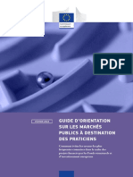 Guide D'Orientation Sur Les Marchés Publics À Destination Des Praticiens