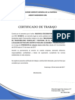 Certificado de Trabajo J