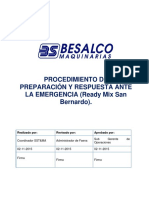 PR-MX-002 Procedimiento de Preparacion y Respuesta Ante La Emergencia ReadyMix San Bernardo