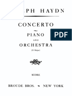 D Major Piano Concerto Score