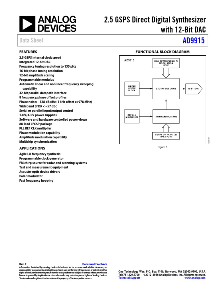Ad 9915 | PDF | Electronic Circuits | Electronic Engineering