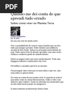 Quando Me Dei Conta de Que Aprendi Tudo