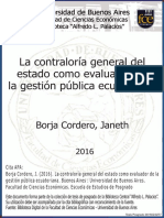 La Contraloría General del Estado como evaluador clave de la gestión pública ecuatoriana