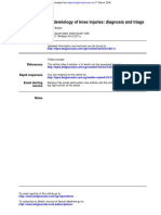 Epidemiology of Knee Injuries Diagnosis and Triage