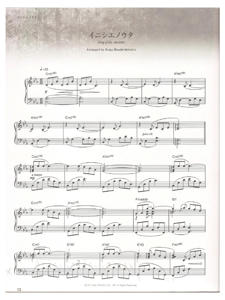 Piano Collections Nier Gestalt Replicant