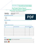 Weekly Project Status Report: Pengembangan Website Institute For Development For Economics and Finance (INDEF)