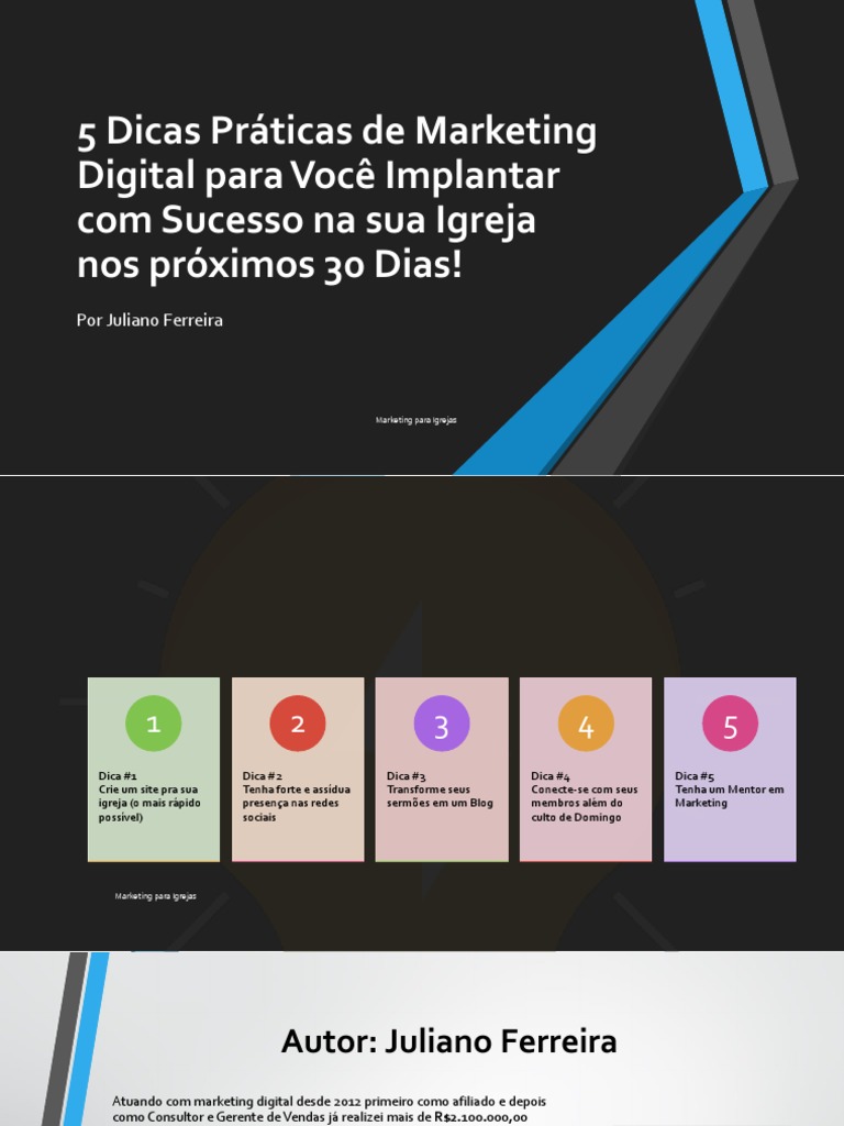 Ebook 5 Dicas de Marketing Digital para Igrejas | PDF | Facebook ...