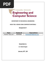 Department of Mechanical Engineering Mech 7501-Design Using Composite Materials Assignment-1