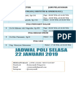 JADWAL Selasa 22