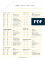 Newborn Shopping List Template