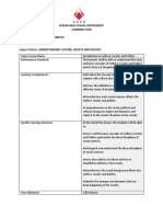 Senior High School Department Learning Plan