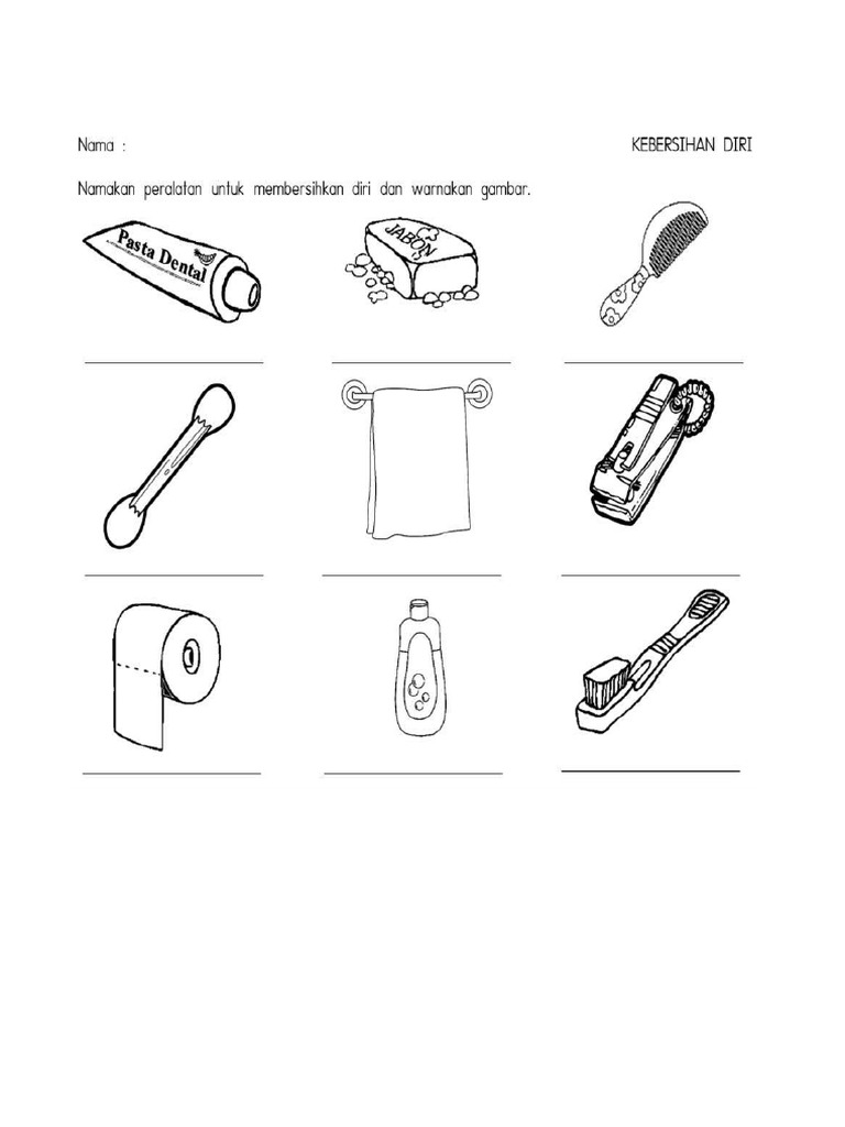 Lembaran Kerja Kebersihan Diri | PDF