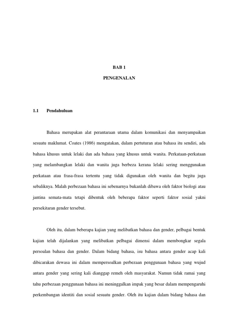 Bahasa Dan Gender Pdf