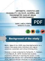 Geometry, Arithmetic, Statistics and Probability, Calculus, Algebra, and Trigonometry (Gascat) Brain Combat For Edutainment