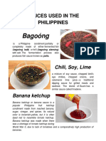 Sauces Used in The Philippines